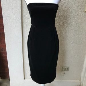 Classic Black Velvet J.Crew Sleeveless Pencil Dres